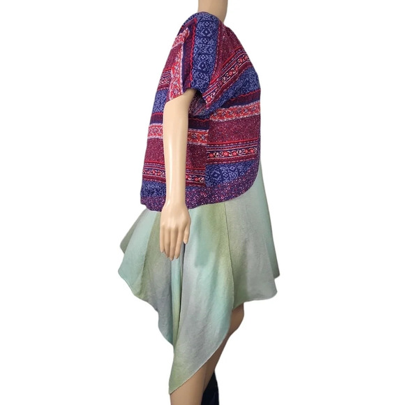 Forever 21 Multicolor Red Blue Kimono Cardigan - Picture 4 of 4